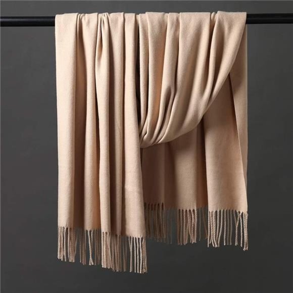 Wool Shawl Wraps - Extra Large Thick Soft Pashmina Scarf - Picture 5 of 6